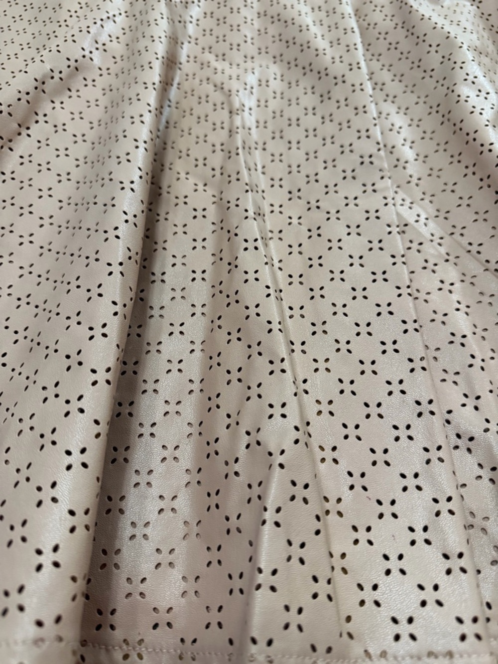 Anthropologie Sunday in Brooklyn Eyelet Mini Swing Skirt Sz 8 Blush Pink/Beige - Picture 15 of 16